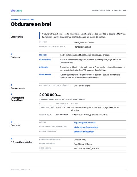 Copertina del documento Obdurare in breve